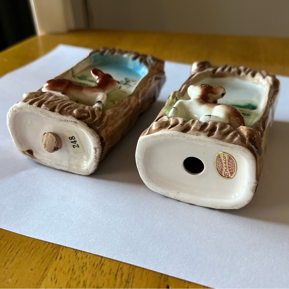 Vintage, gorgeous Enesco Japan shakers. Deer - Picture 6 of 9